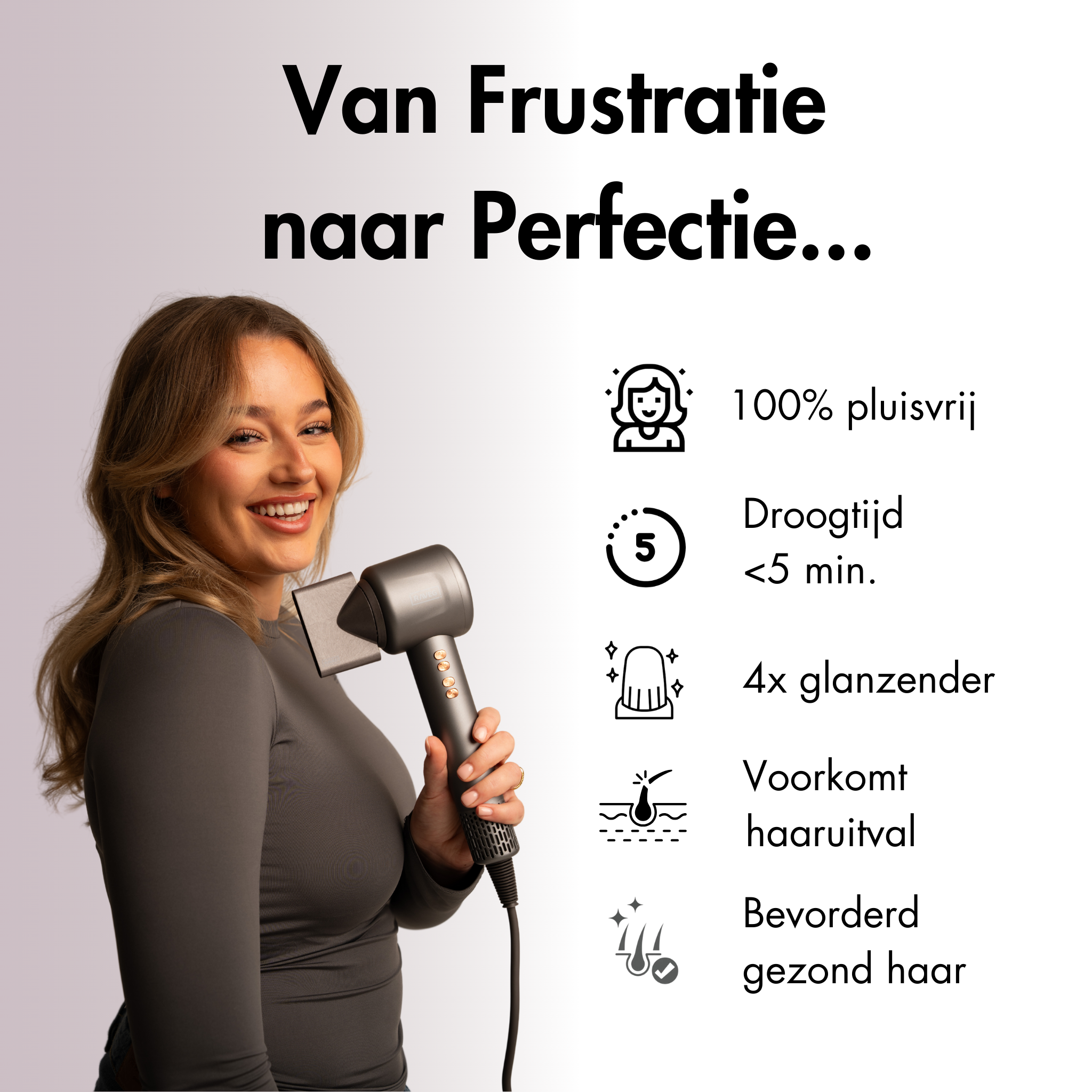 RAVEG haardroger ® Angor grey - Droogt je haar in recordtijd (Gratis)