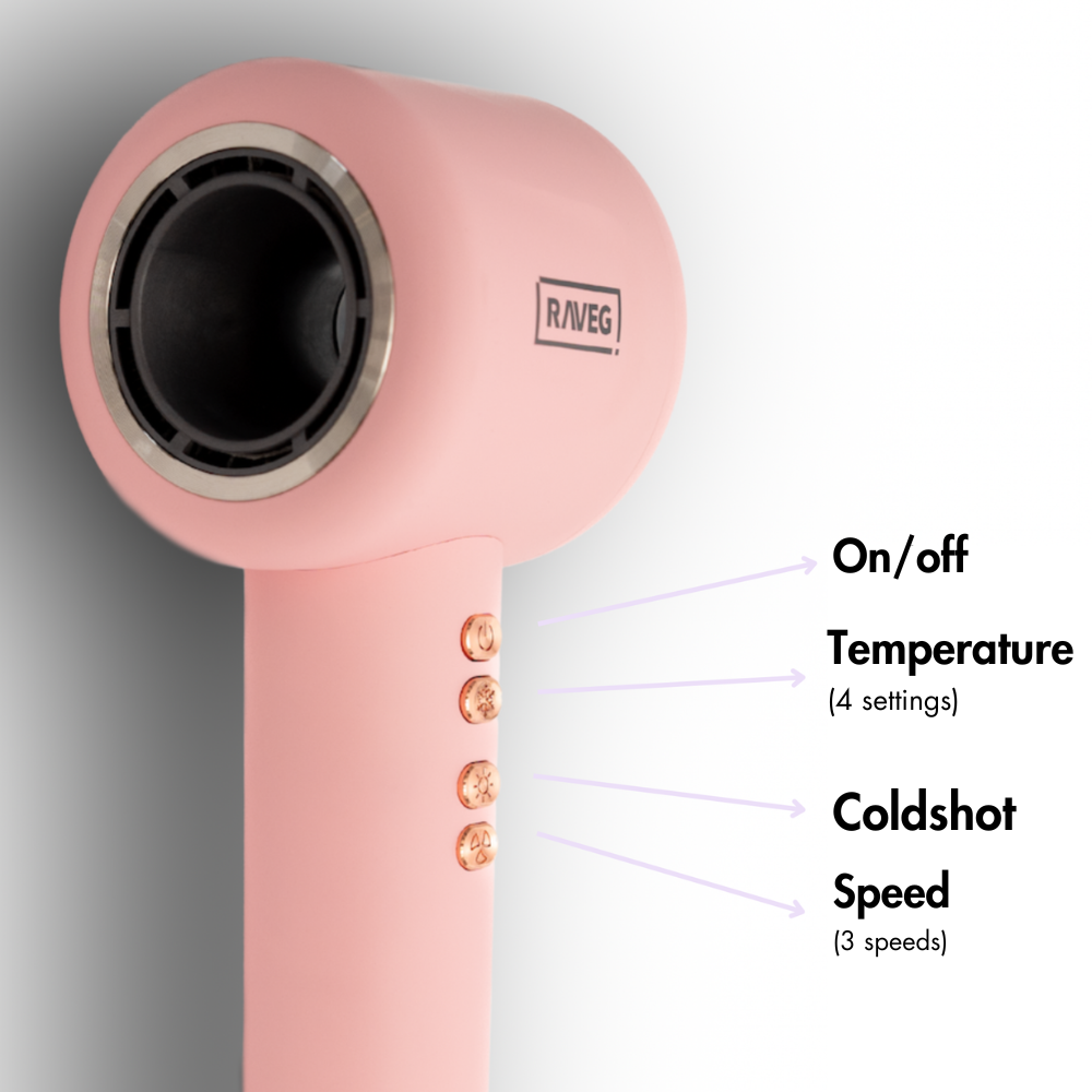 RAVEG Hyperpower ® Pink - Dries your hair in record time