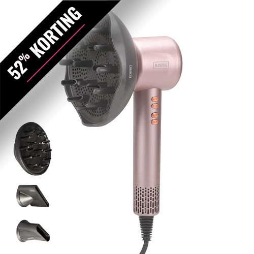 RAVEG Rose Gold föhn – Black Friday actie: 3 gratis goodies!