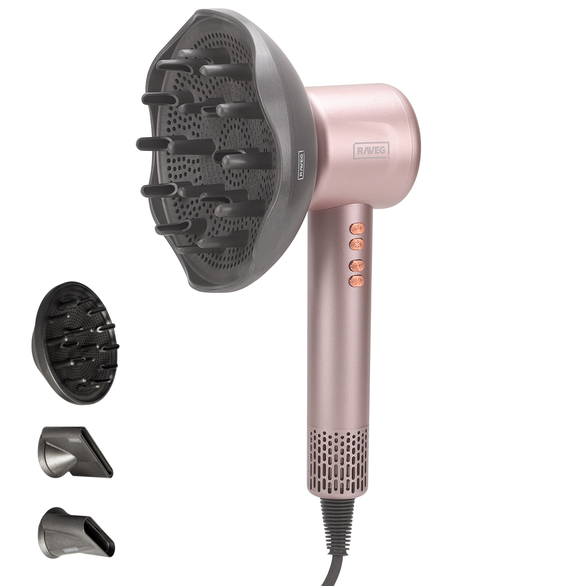 RAVEG Rose Gold – Salonwaardige föhn met 3 gratis goodies