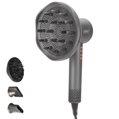 RAVEG Angor Grey Hair Dryer - Dry your hair in record time with a FREE XXL Diffuser