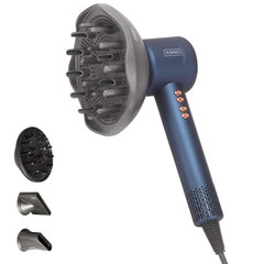RAVEG Navy Blue Hair Dryer - Dry your hair in record time with a FREE XXL Diffuser