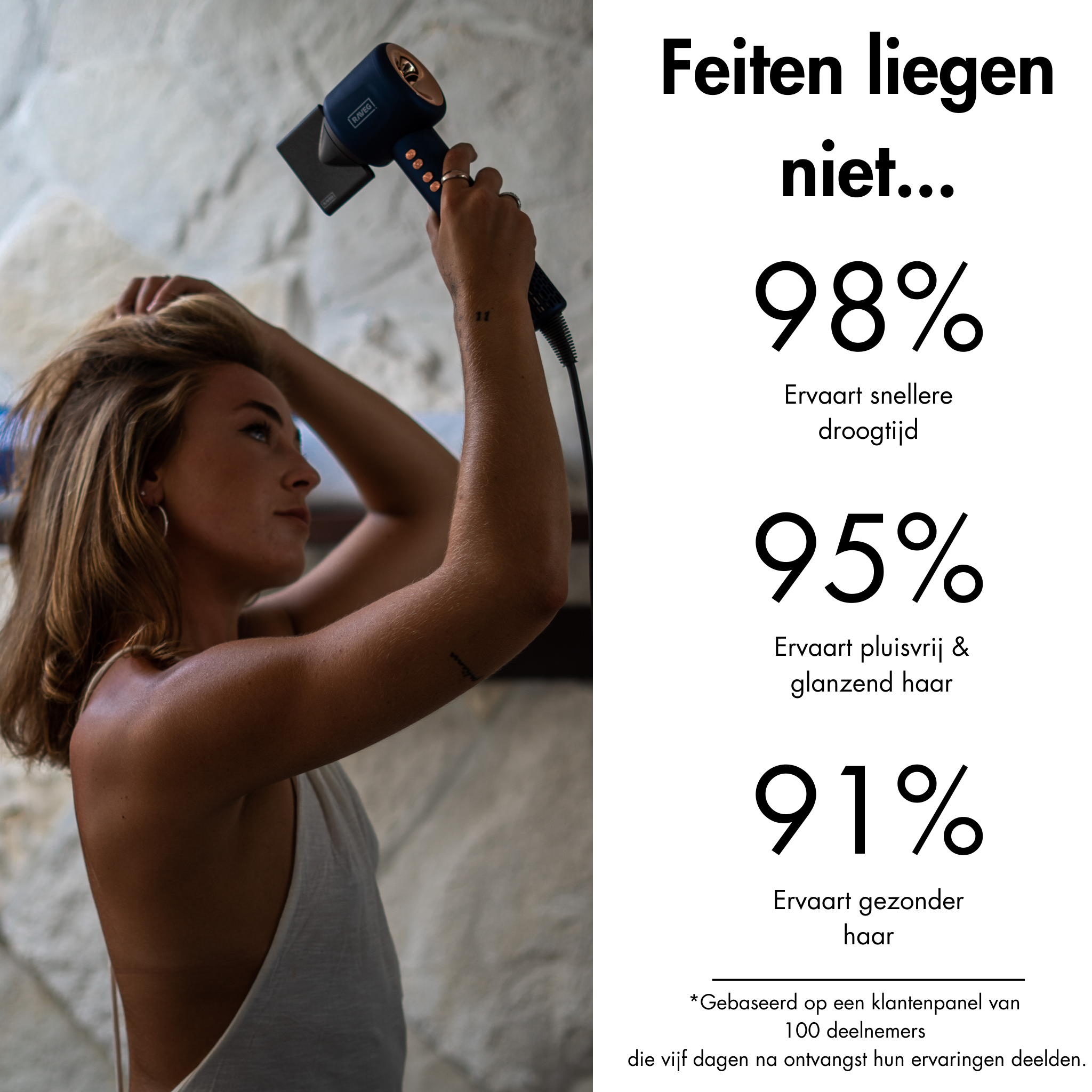 RAVEG haardroger  ® Angor grey - Droogt je haar in recordtijd (Gratis)