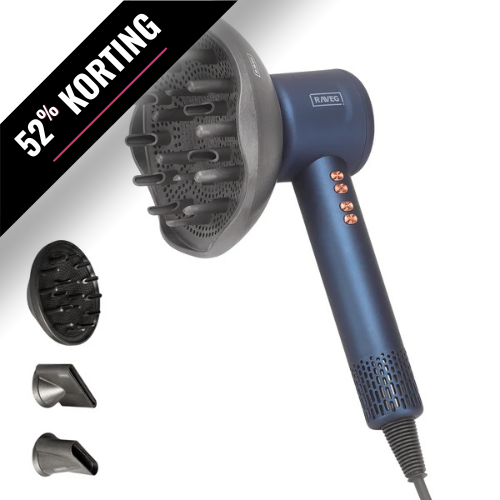 RAVEG Navy Blue föhn – Black Friday actie: 3 gratis goodies!