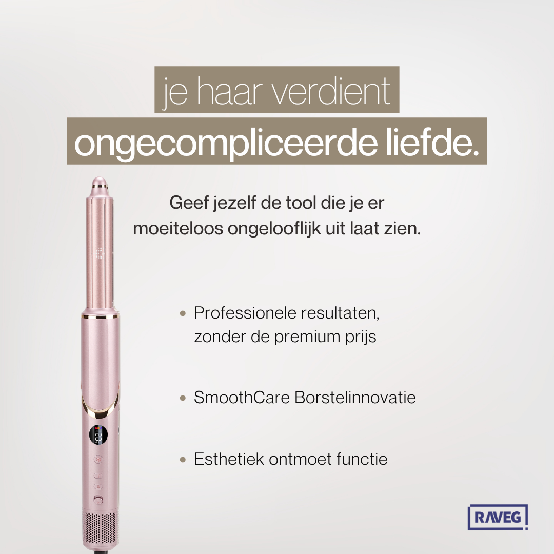 RAVEG Rose Gold Airstyler Black Friday Edition – 47.5% Korting + Gratis Styling Duo