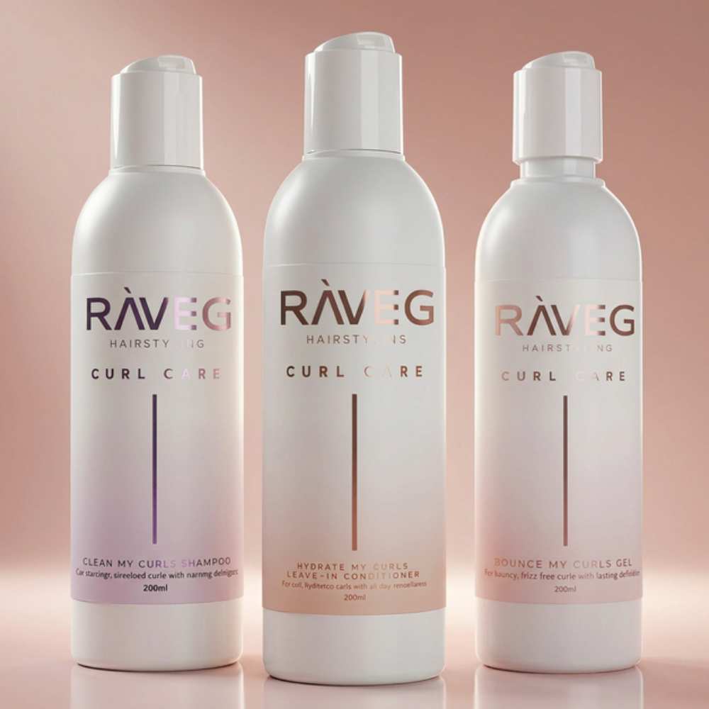 Bundel: Curls Shampoo + Curls Leave-in + Curls Gel - RAVEG Hairstyling
